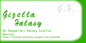 gizella halasy business card